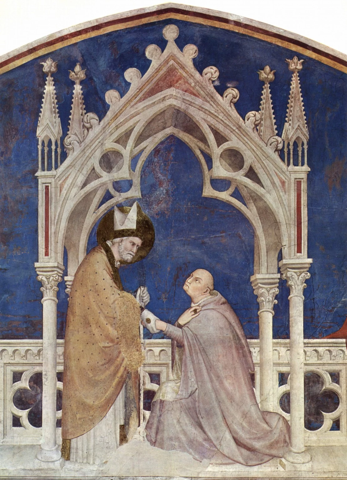 Saints and Dedication on the Entrance Arch of the Chapel of Saint Martin