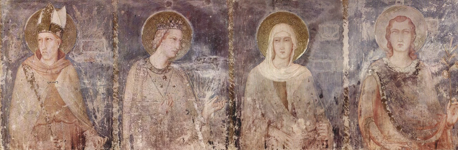 Frescoes of Saints in the Lower Transept
