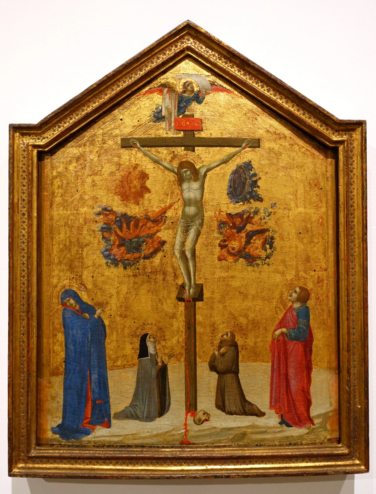 Christ on the Cross with the Virgin and Saints Clare, John the Evangelist, and Francis