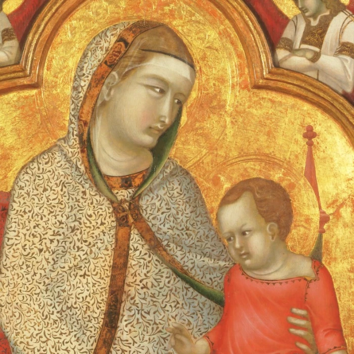 Virgin and Child Enthroned and a Servite Friar, with Angels