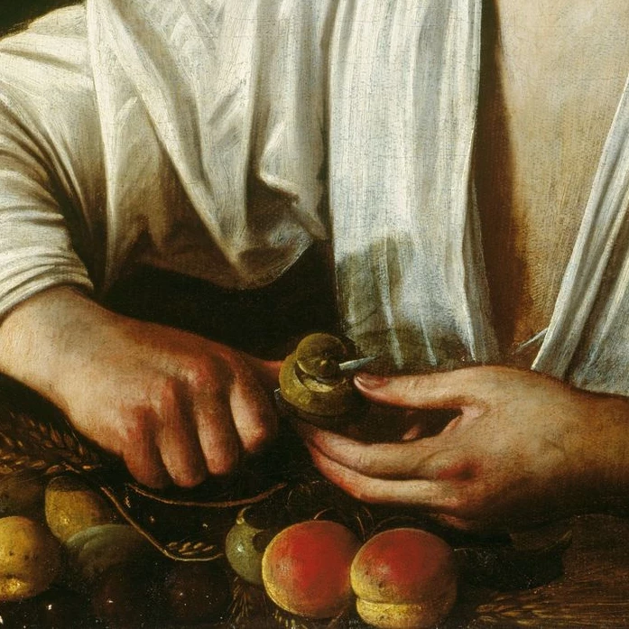 Boy Peeling fruit