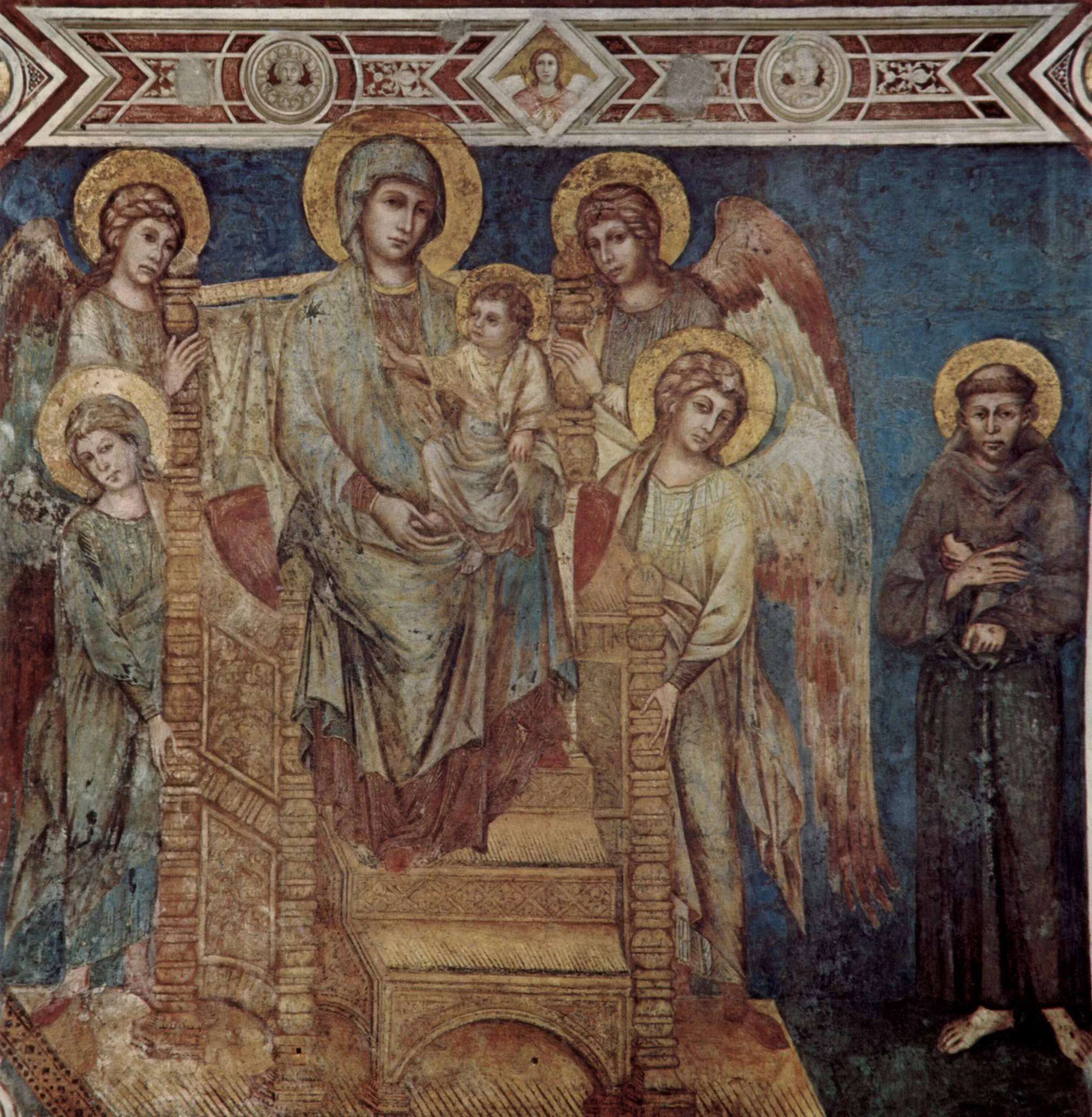 Madonna Enthroned with the Child, Saint Francis and Four Angels
