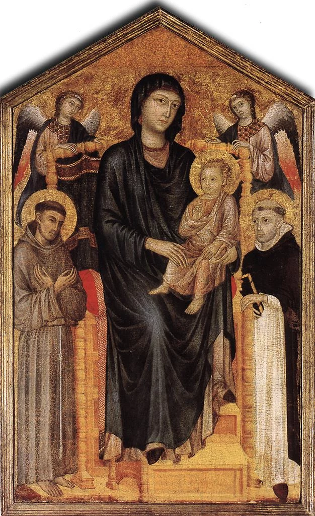 Madonna Enthroned with the Child, Saint Francis, Saint Dominic and Two Angels